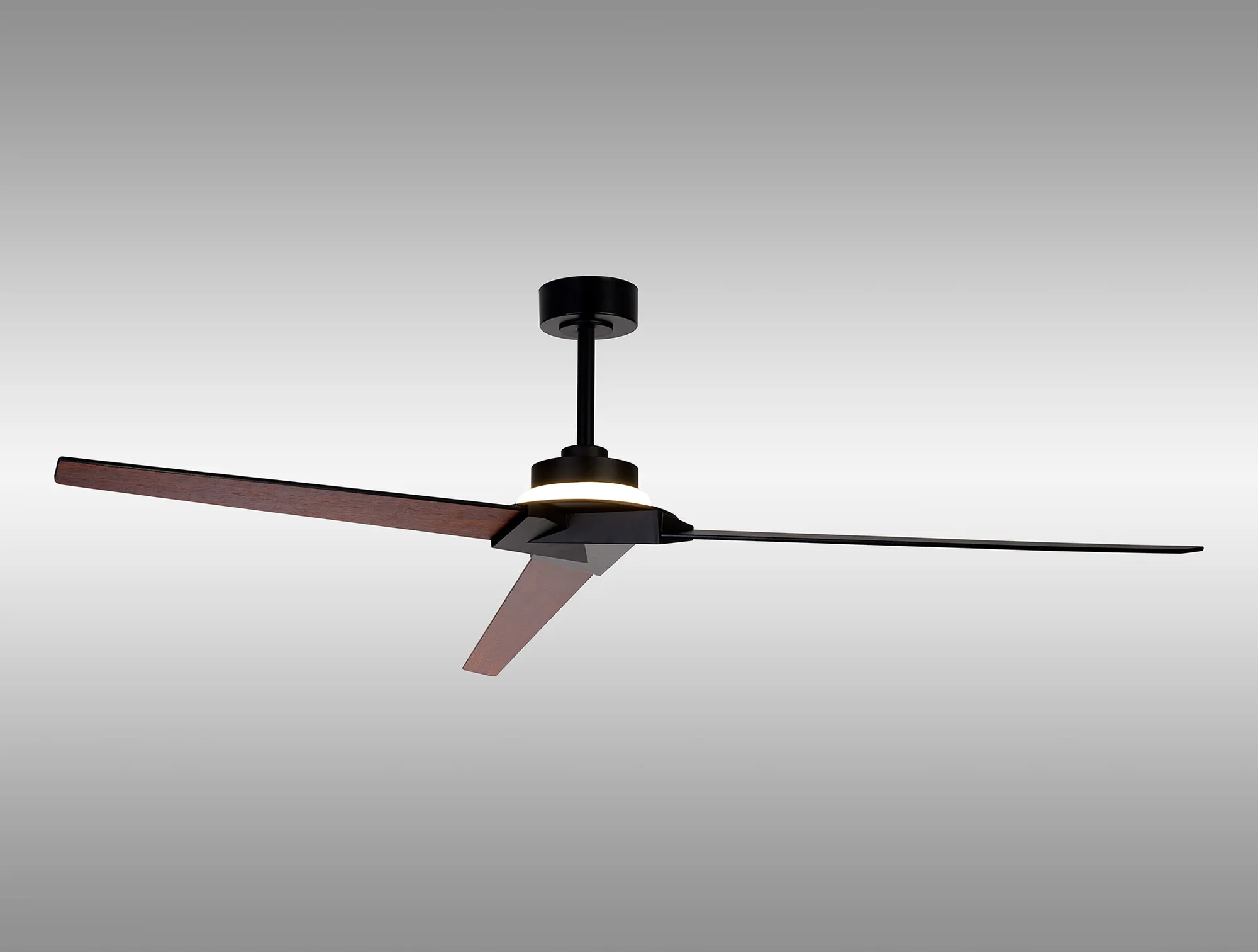 Brisa Mini 20W LED Dimmable Ceiling Light With Built-In 40W DC Reversible Fan, 2700-5000K Remote & APP Control, Black/Wood, IP44 M8725/MA  Mantra Brisa Mini